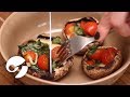 RECETA DE Hongos Portobello rellenos con albahaca y tomates cherry