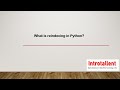 Reindexing in Python