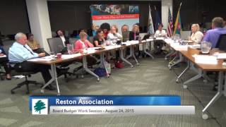 Board of Directors Budget Work Session Pt. 1 - August 24, 2015