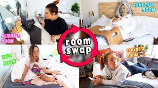 SWITCHING ROOMS with my Roommates for 24 Hours Challenge!!    *this was hilariou