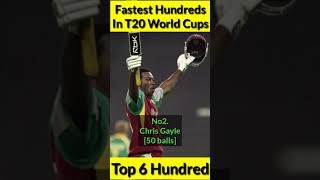Fastest Hundreds In T20 World Cups 🧐 Top 6 Hundreds 💯 #shorts #chrisgayle #sureshraina