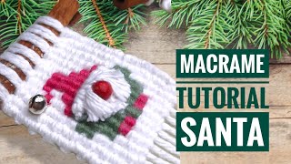 Macrame Christmas decoration Santa. Ideas for Christmas decorations.