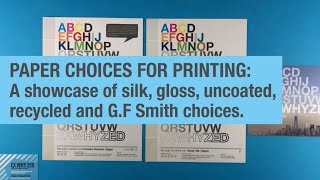 PAPER CHOICES FOR PRINTING: A showcase of silk, gloss, uncoated and recycled finishes | Ex Why Zed