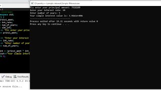 Simple Interest Calculator In C++ With Source Code | Source Code & Projects