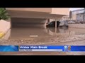 Water Main Break Floods Hollywood Garages, Carports