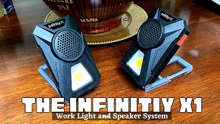 The Infinity X1 work light. Device and features.