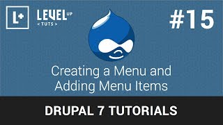 Drupal Tutorials #15 - Creating a Menu and Adding Menu Items