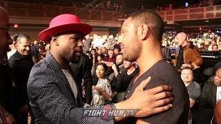FLOYD MAYWEATHER JR TELLS KELL BROOK "YOU'RE A HELL OF A WARRIOR!"