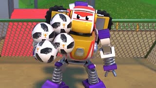 Juego de fútbol contra el CARRO ROBOT MALVADO!