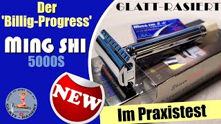 MING SHI 5000S ║ Der 'Billig-Progress' im Test / Rasierhobel / Nassrasur // GLATT - RASIERT