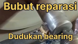 Tutorial proses REPARASI dudukan BEARING As kipas mesin padi.