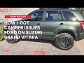 How to fix the camber issues after installing the lift kit on Suzuki Grand Vitara or any other SUV