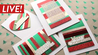 🔴 LIVE REPLAY! Holiday Card Series 2020 - Day 24 - Colorful Strips of Paper