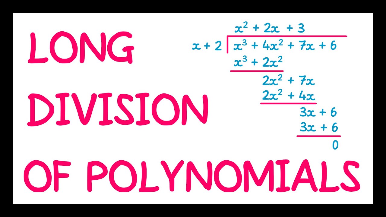 Long Division Of Polynomials - YouTube