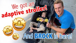 We FINALLY got a new stroller! And... it has a leash???