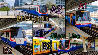 รวมมิตรขบวนรถไฟฟ้าบีทีเอสสายสีลม 2564 | All series trains BTSSkytrain on the Silom Line 2021