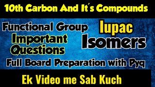 10th Class Full Chapter Carbon and It’s Compounds || Ek Video Me Saare Topic Cover || Bas Itna Krlo