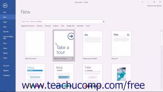 Word 2016 Tutorial Creating New Documents Microsoft Training
