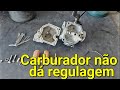 Carburador não dá regulagem moto sem marcha lenta