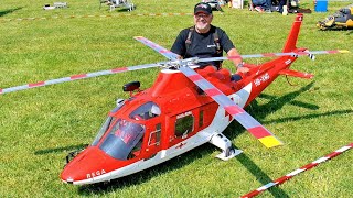 GIGANTIC !!! AGUSTA REGA A-109K2 MEGA RC SCALE MODEL TURBINE HELICOPTER / FLIGHT DEMONSTRATION !!!