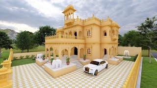 Rajasthani heritage haveli house design | Traditional rajasthani haveli design| Mejahaus Architects