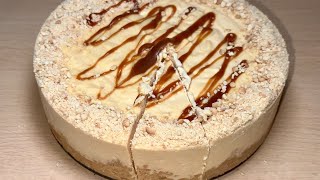 The BEST CARAMEL CHEESECAKE. Easy No bake, No eggs, No oven, No flour. Perfect Dessert Ever!