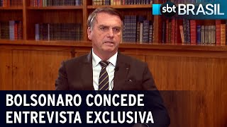 Presidente Jair Bolsonaro concede entrevista exclusiva ao SBT | SBT Brasil (02/08/22)