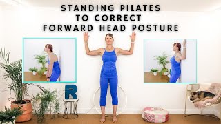 Wall Pilates to Improve Forward Head Posture and a Painful Neck | 10 Minutes