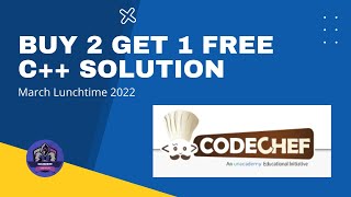 Buy 2 Get 1 Free Problem Code: SALE2 | C++14 Solution | CodeChef