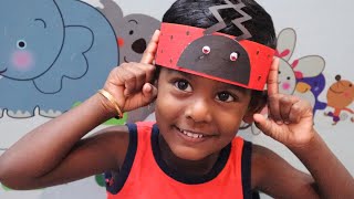 Ladybug head band craft | Kids craft # 6 | Pleasant Babies