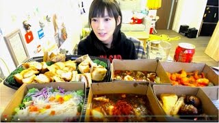 木下ゆうかの 晩ごはんライブ ミルフィーユカツサンド,etc...[MUKBANG] | Yuka [Oogui]Social Eating