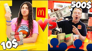 $10 VS $500 BEST FAST FOOD LEGO RESTAURANT wins CHALLENGE!