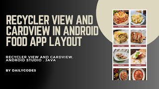 RecyclerView in Android #1 | Layout design for recycler view | Android studio java