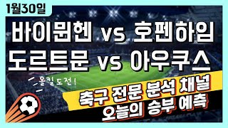 01/30 스포츠토토 프로토 축구승무패 배트맨토토 해외축구분석 분데스리가