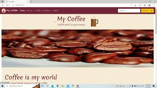coffee website project html, CSS , bootstrap , python , Django , PostgreSQL