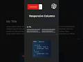 Create Responsive Columns Using HTML | CSS