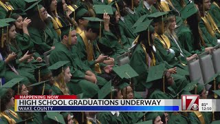 Wake County graduations underway over the weekend
