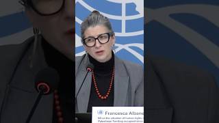 Francesca Albanese appeals for compliance with international law at UN press conference