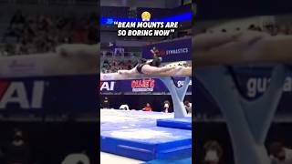 Do You Want Old Beam Mounts To Come Back?🤔 #gymnastics #beam #sports
