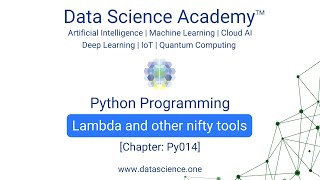 Python Programming for Beginners Py014: Lambda and other nifty tools
