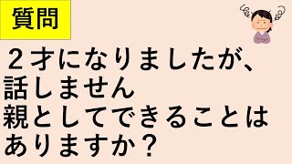 【質問】２歳になったのですが話しません　親として出来ることはありますか