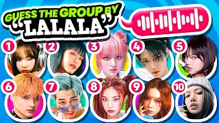 GUESS THE GROUP BY THE LALALALA 🎤🎶 [MULTIPLE CHOICE QUIZ] | GUESS THE KPOP SONG QUIZ KPOP GAMES 2023