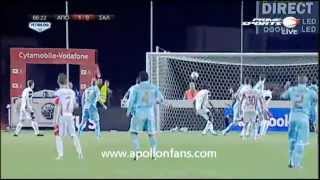 Apollon - Nea Salamina 1-0 Goal Roberto Garcia