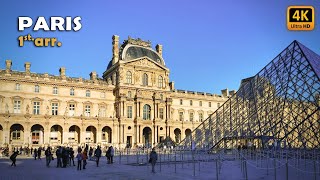 🇫🇷 Louvre Museum & 1st arrondissement of Paris, Amazing Walking Tour [4K/60fps]