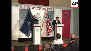 UK: KOSOVO CRISIS: MINISTRY OF DEFENCE GIVE PRESS BRIEFING