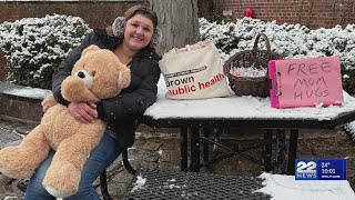 "Free mom hugs" offers emotional support for Brown students