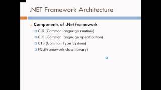NET Framework Architecture
