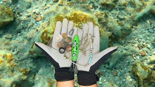 Treasure Hunting In Crystal Clear Water| חיפוש אוצרות עם גלאי מתכות בעין מגדל