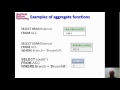 SQL7 - Aggregate functions; aggregate and NULLs; using NVL