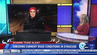 A look at current road conditions in Syracuse live 5:30 am